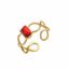 Retro Oval Gemstone Adjustable Alloy Ring for Women