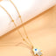 Retro Palm Eye Butterfly Titanium Steel Plating Inlay Shell Zircon Gold Plated Pendant Necklace