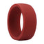 Retro Round Color Block Silicone Men's Ring - 8.7mm Wide Fashion Accessory