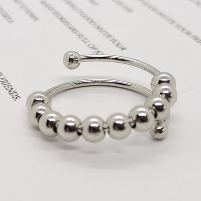 Retro Adjustable Stainless Steel Spinner Ring