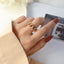 Retro Minimalist Hollow Twist Open Titanium Steel Ring with Chain Design, 18K Gold Plated