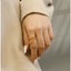 Retro Minimalist Double Layer Titanium Steel Ring - 18K Gold Plated, Non-Fading