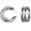 Retro Geometric Alloy Plated Hoop Earrings for Women