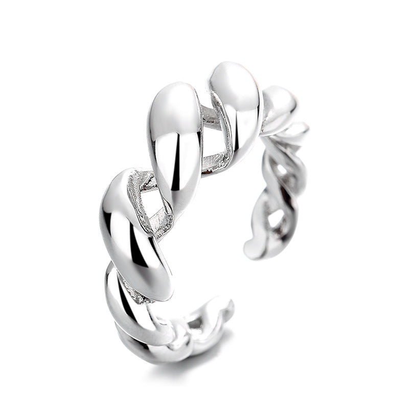 Retro Copper Plated Twist Open Ring with Minimalist Design