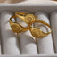 Retro Style 18K Gold Plated Star and Moon Pattern Ring