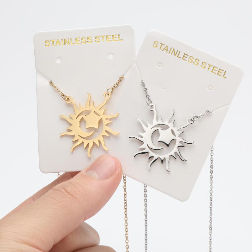 Retro Sun Titanium Steel Plating Necklace
