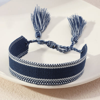 Retro Wrist Strap Ribbonhand-woven Tassel Bracelet