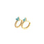 S925 Sterling Silver Geometric Floral Diamond Ear Cuff Stud Earrings for Women