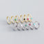 S925 Sterling Silver Round Beads Diamonds Ear Buckle