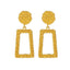 Scrub Small Square Embossed Retro Earrings NHDP151408