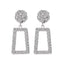 Scrub Small Square Embossed Retro Earrings NHDP151408