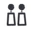Scrub Small Square Embossed Retro Earrings NHDP151408
