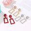 Scrub Small Square Embossed Retro Earrings NHDP151408