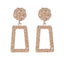 Scrub Small Square Embossed Retro Earrings NHDP151408