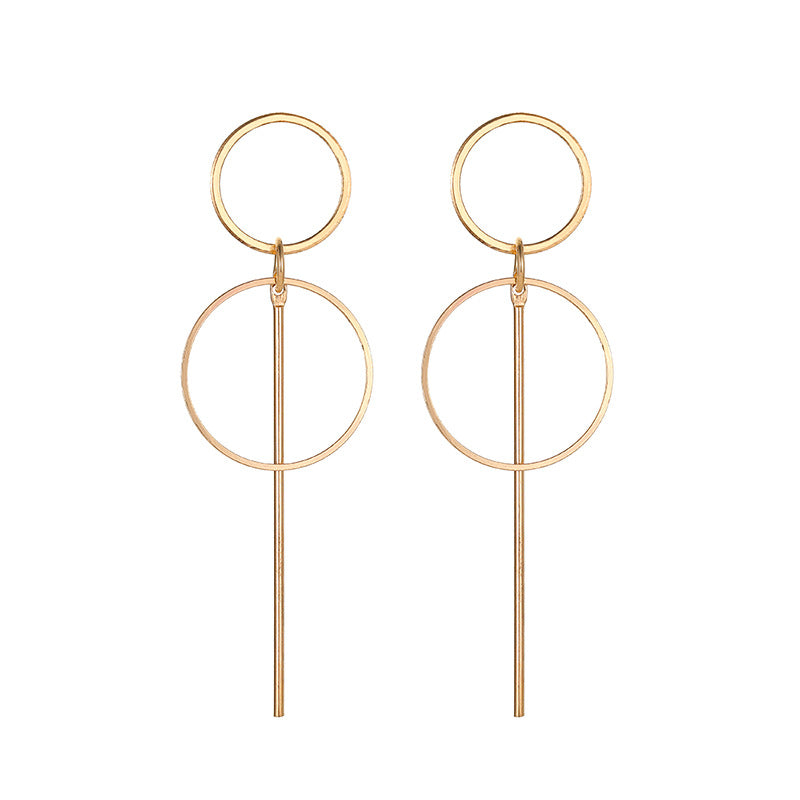 Simple Geometric Circle Earrings Set