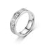Simple Roman Numeral Stainless Steel Punk Ring