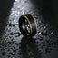 Simple Black Gold Tungsten Steel Ring