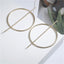 Simple Geometric Circle Hollow Long Earrings