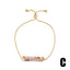 Simple Copper Inlay Colorful Zircon Evil Eye Bracelet NHAS148107 BRB64