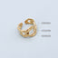 Bold Hip Hop Thick Chain Ring and Letter B Bracelet Set in 18K Gold for Couples