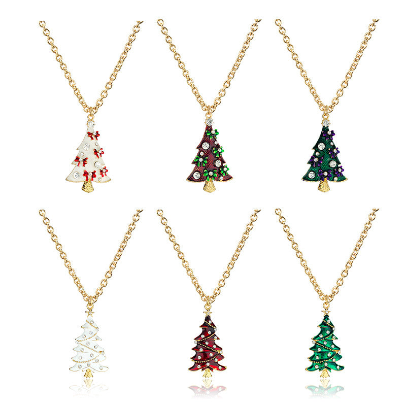 Simple Fashion  Rhinestone Alloy Fruit Christmas Series Necklace