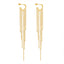 Simple Fashion Long Tassel 18K Gold Plated Titanium Steel Earrings