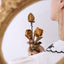 Simple Fashion Long Tassel 18K Gold Plated Titanium Steel Earrings