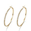 Simple Fashion Rhinestone Alloy Hoop Earrings
