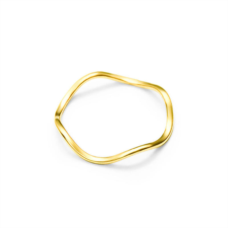 Simple Geometric Circle Stacking Titanium Steel Couple Ring