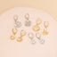 Minimalist Geometric Glossy Sequin Smiley Face Earrings