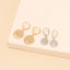 Minimalist Geometric Glossy Sequin Smiley Face Earrings