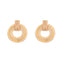 Simple Geometric Hollow Circle Women's Gold Earrings