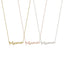 Simple Glossy Letter Mama Alloy Three-color Pendant Necklace