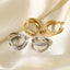 Simple Gold-plated Double Layer Cross Zirconia Stud Earrings for Women