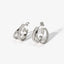 Simple Gold-plated Double Layer Cross Zirconia Stud Earrings for Women