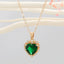 Simple Crystal Heart Pendant Necklace with Rhinestone Accents
