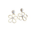 Simple Inlaid Pearl Hollow Flower Drop Earrings with S925 Silver Needle
