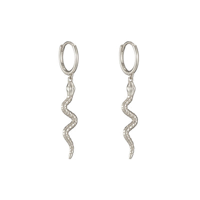 Simple Metal Copper Small Snake Earrings