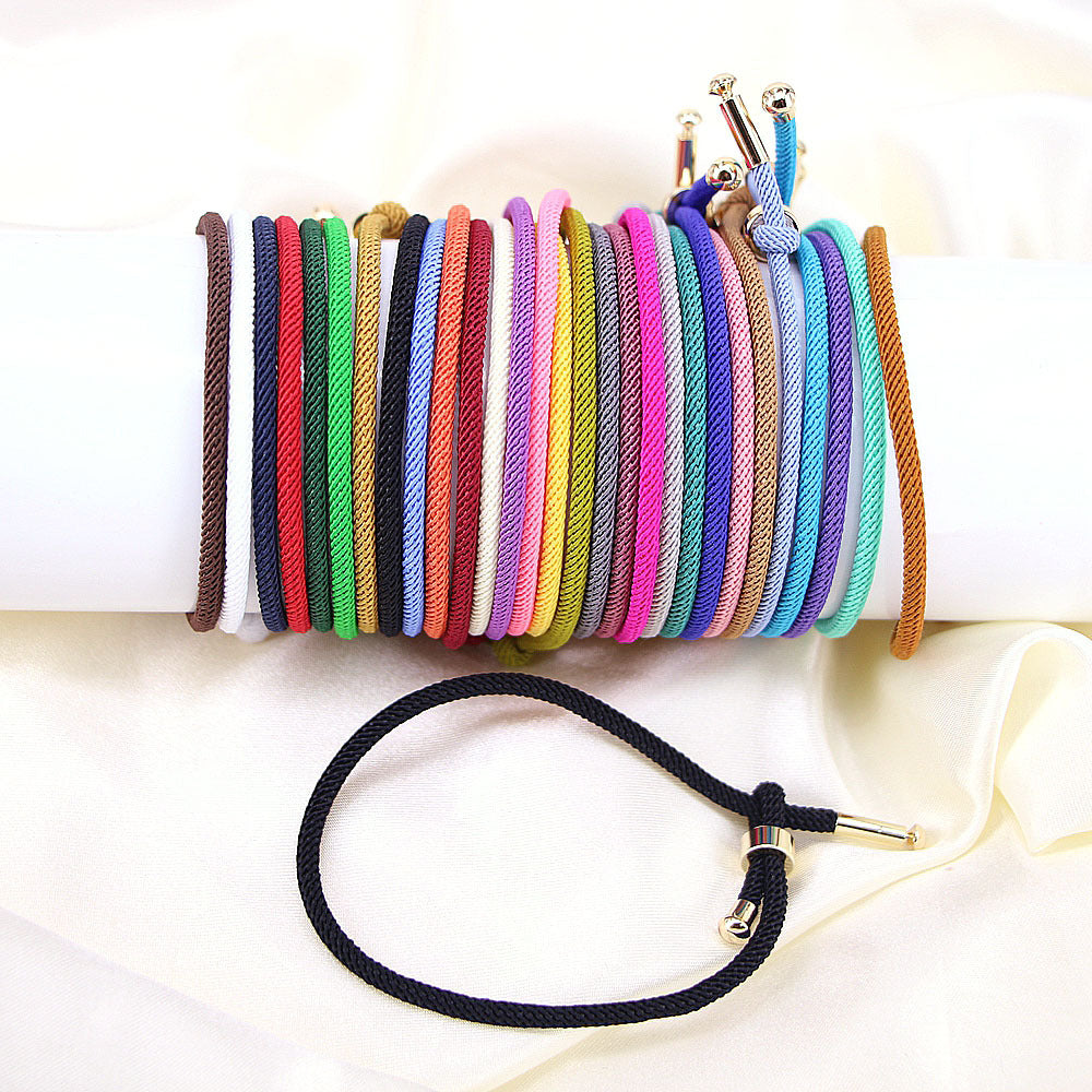 Adjustable Multi-Color Milanese Rope Bracelet for Couples