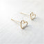 Simple Peach Heart Love Alloy Plating Gold Silver Hollow Earrings