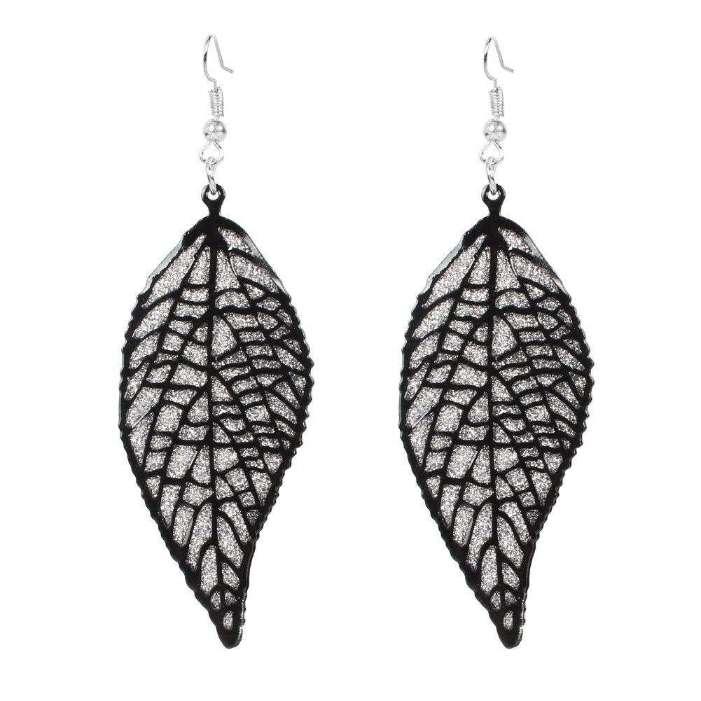 Simple Retro Alloy Leaf Froste Fashion Earrings