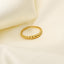 Simple Retro Mini Dot 18k Gold Plated Stainless Steel Ring