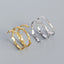 S925 Silver Rattan Branch Texture Geometric Open Ring