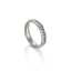 Simple Single Row Diamond Titanium Steel Stacking Ring - Rose Gold Finish
