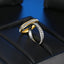 Simple Single Row Diamond Titanium Steel Stacking Ring - Rose Gold Finish