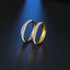 Simple Single Row Diamond Titanium Steel Stacking Ring - Rose Gold Finish