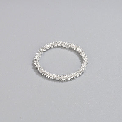 Simple Sparkling Ring 925 Sterling Silver Simple Galaxy Chain Ring
