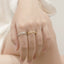 Simple Adjustable Zircon Stainless Steel Ring
