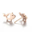 Simple Style Heart and Animal Stainless Steel Stud Earrings