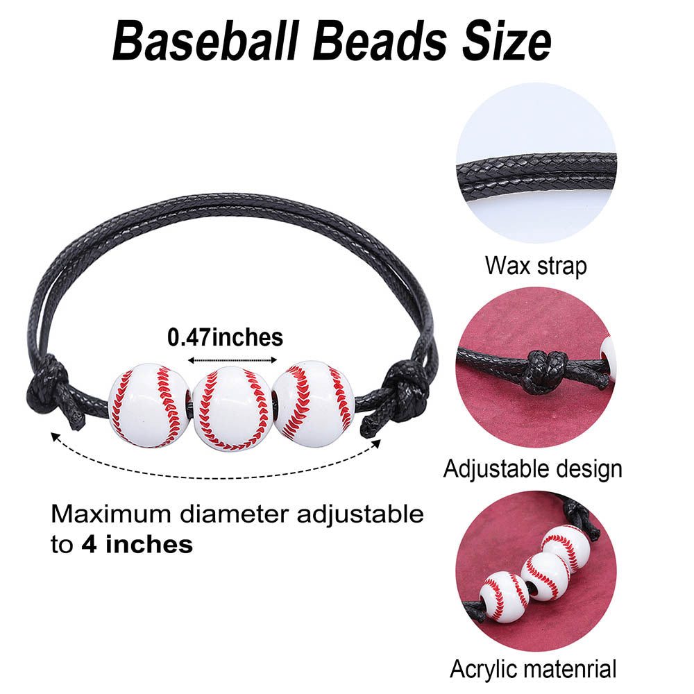 Acrylic Beaded Unisex Sports Bracelet